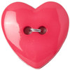 6 Pack - Slimline Buttons Series Funtastics-Fuchsia Heart 2-Hole 1" 2/Pkg - SLF1.25-114