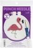 Design Works Punch Needle Kit 3.5" Round-Flamingo DW237 - 021465002378