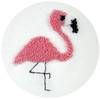 Design Works Punch Needle Kit 3.5" Round-Flamingo DW237