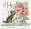 Design Works Counted Cross Stitch Kit 12"X12"-Curious Kitty (14 Count) DW3395