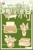 3 Pack P13 Die-Cut Chipboard Embellishments 4"X6"-The Garden Of Books #01, 7/Pkg P13GAR43 - 5907739324641