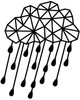 Maker Forte Stencils By Hedgehog Hollow 6"X6"-Geometric Rain Cloud 20090431