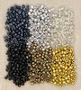 3 Pack Jewelry Made By Me Round Beads-Clear, Grey, Black, Gold 18C823GA