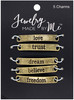 3 Pack Jewelry Made By Me Charms 5/Pkg-Inspirational, Antique Gold 22190101 - 842702146606