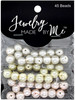 3 Pack - Jewelry Made By Me Round Beads-Ivory, Yellow, Pink - WP18C58G - 842702147146