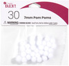 CousinDIY Pom-Poms 7mm 30/Pkg-White POM7MM-00810 - 191648096255