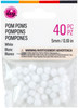 CousinDIY Pom-Poms 5mm 40/Pkg-White - A50026LK-00791 - 191648096088