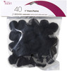 6 Pack CousinDIY Pom-Poms 1" 20/Pkg-Black POM1IN-00774 - 191648095913