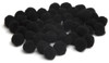 6 Pack CousinDIY Pom-Poms .75" Inch 45/Pkg-Black POM34IN-00800