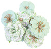 3 Pack Prima Marketing Mulberry Paper Flowers-Minty Water/Watercolor Floral 653132