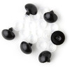 6 Pack - CousinDIY Shank Back Solid Eyes 18mm 6/Pkg-Black - 40000425