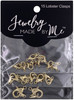 Jewelry Made By Me Lobster Clasp 15/Pkg-Gold - 190225G - 842702146842