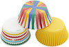 Standard Baking Cups 75/Pkg-Rainbow, Striped And Yellow 4150502