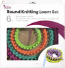 Cousin Easy Knitting Round Loom Kit 6/Pkg40000646 - 191648095029