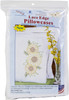 Jack Dempsey Stamped Pillowcases W/White Lace Edge 2/Pkg-Golden Sunflowers 1800 721 - 013155877212