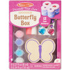 Melissa & Doug Decorate-Your-Own Wooden Chest-Butterfly MDCHEST-8853 - 000772088534