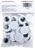 3 Pack CousinDIY Paste-On Wiggle Eyes 25mm 34/Pkg-Black 40000924