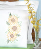 Jack Dempsey Stamped Pillowcases W/White Perle Edge 2/Pkg-Golden Sunflowers 1600 721