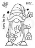 Woodware Clear Stamps 4"X6"-Bee Gnome FRS843