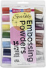 Stampendous Embossing Powder 14/Pkg 4.09oz-Sparkly EK146 - 744019238640