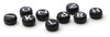 3 Pack CousinDIY Alphabet Beads 7mm 150/Pkg-Black Round With White Letters 40000441