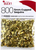 12 Pack - CousinDIY Cupped Sequins-Gold, 5mm 800/Pkg - 5A002F62-870 - 191648096644