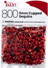 12 Pack - CousinDIY Cupped Sequins-Red, 5mm 800/Pkg - A50026LM-866 - 191648096606