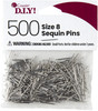 CousinDIY Sequin Pins 500/Pkg-Size 8, Silver 40000700 - 191648095425