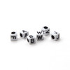 3 Pack - CousinDIY Alphabet Beads 6mm 160/Pkg-White With Black Letters - 40000446