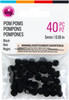 CousinDIY Pom-Poms 5mm 40/Pkg-Black - POM5MM-00807 - 191648096231