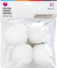 CousinDIY Pom-Poms 3" 4/Pkg-White - POM3IN-00773 - 191648095906