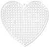 Cousin Plastic Canvas Shape 7 Count 3" 10/Pkg-Hearts Clear 40000742