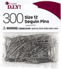 CousinDIY Sequin Pins 300/Pkg-Size 12, Silver 40000704 - 191648095463