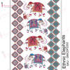 Dress My Craft Transfer Me Sheet A4-Ethnic Elephants MCDP2202