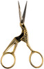 Singer Forged Stork Embroidery Scissors 4.5"-Gold - 00424