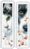 Vervaco Counted Cross Stitch Bookmark Kit 2.4"X8" 2/Pkg-Dog & Cat On Aida (14 Count) V0155651