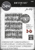 Sizzix 3D Texture Fades Embossing Folder By Tim Holtz-Typewriter 664760