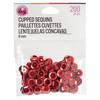 CousinDIY Cupped Sequins-Red, 8mm 200/Pkg - A50026LM-869 - 191648096637