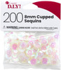 CousinDIY Cupped Sequins-Crystal Iridescent, 8mm 200/Pkg 5A002F8P-868 - 191648096620