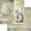 Stamperia Double-Sided Paper Pad 12"X12" 10/Pkg-Orchids & Cats, 10 Designs/1 Each - SBBL81