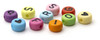 CousinDIY Alphabet Beads 7mm 250/Pkg-Assorted Round With Black Letters - 40000443