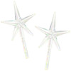 CousinDIY Ceramic Christmas Tree Stars 3.875"X2.625" 2/Pkg-Iridescent - 40000459 - 191648093865