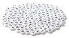 CousinDIY Alphabet Beads 7mm 150/Pkg-White Round With Black Letters - 40000440