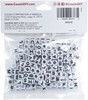 CousinDIY Alphabet Beads 6mm 160/Pkg-White With Black Letters - 40000442 CousinDIY Alphabet Beads 6mm 160/Pkg-White With Black Letters - 40000442