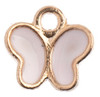 John Bead Sweet & Petite Charms-Butterfly Pink, 8x8mm 10/Pkg 32640464-39