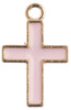 John Bead Sweet & Petite Charms-Cross Pink, 17x11mm 10/Pkg 32640464-59