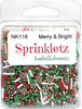 6 Pack Buttons Galore Sprinkletz Embellishments 12g-Merry & Bright BNK-118 - 840934087438