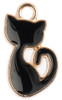 Sweet & Petite Charms -Retro Cat Black, 8x15mm 10/Pkg -32640464-34