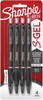 Sharpie S-Gel 1mm Bold Point Pens 4/Pkg-Black -2096155