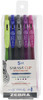 Zebra Sarasa Clip 0.5mm Fine Point Gel Ink Pens 5/Pkg-Cool & Refined -Assorted Colors 47205 - 045888472051